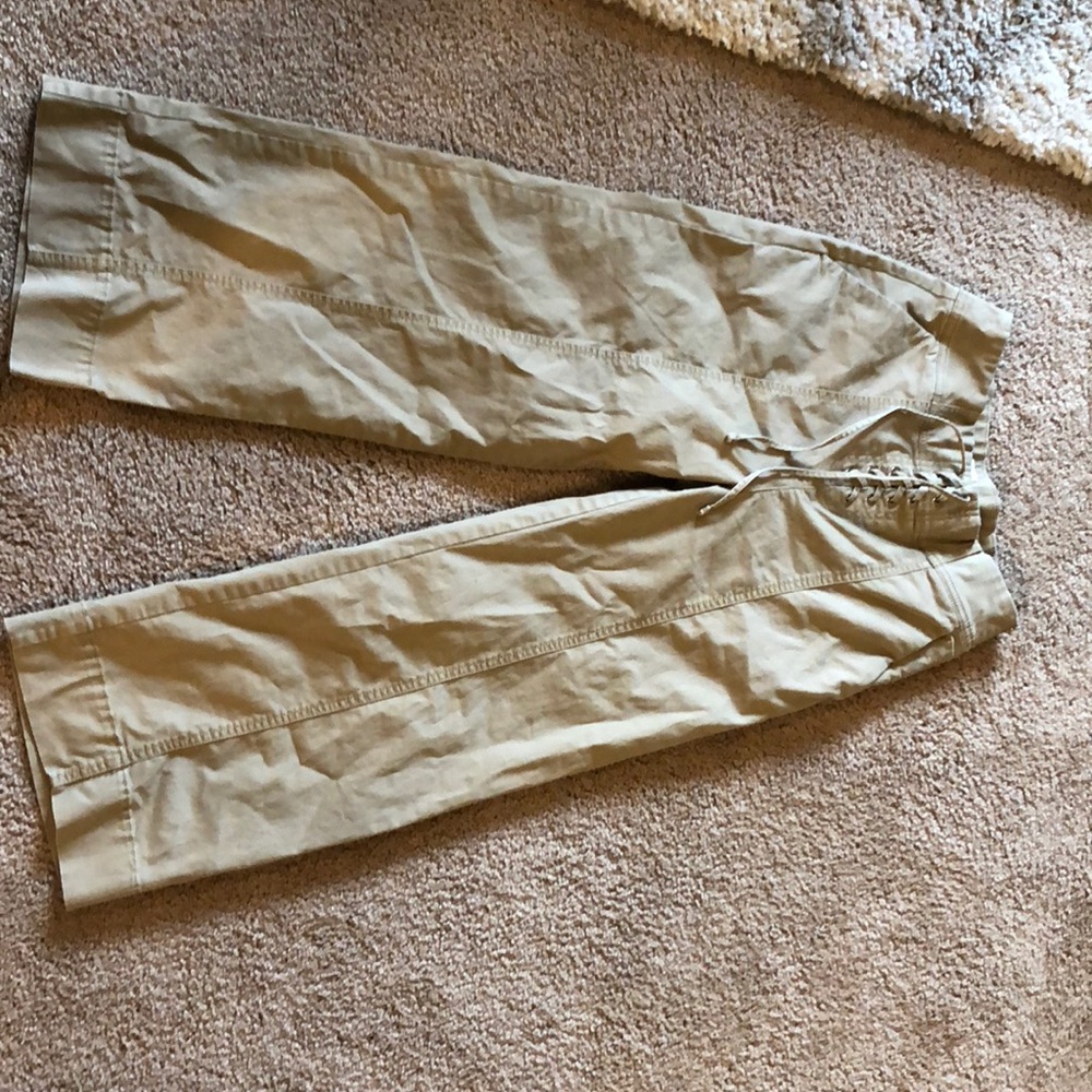 Khaki wide leg pant